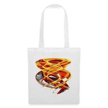 Fire Orbit – Chaos Art - Tote Bag - white - Front