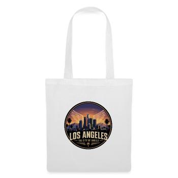 Los Angeles City of Angels Retro Hollywood Badge - Tote Bag - white - Front