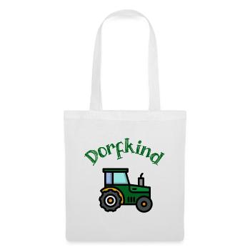 Enfant du village Tracteur Fermier Vie à la campagne Tracteur - Sac en tissu - blanc - Devant