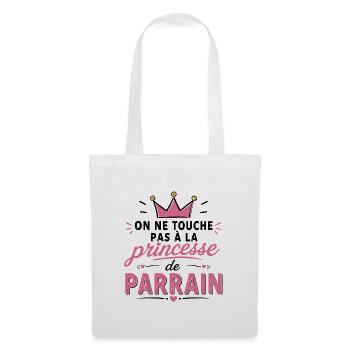 Princesse de parrain - Sac en tissu - blanc - Devant