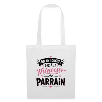 T-shirt On Ne Touche Pas Princesse De Parrain - Sac en tissu - blanc - Devant