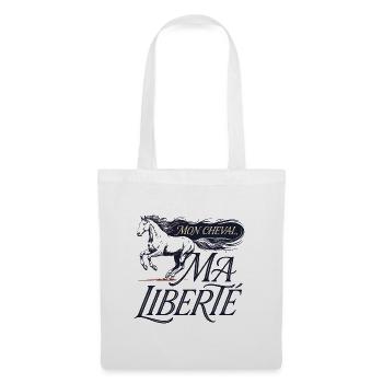 Cheval – Mon Cheval, Ma Liberté - Sac en tissu - blanc - Devant