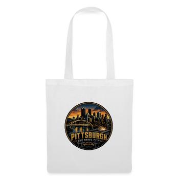 Pittsburgh Steel City Retro Bridge Welding Badge - Tote Bag - white - Front