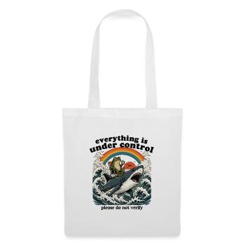 Frog on shark rainbow - Tote Bag - white - Front