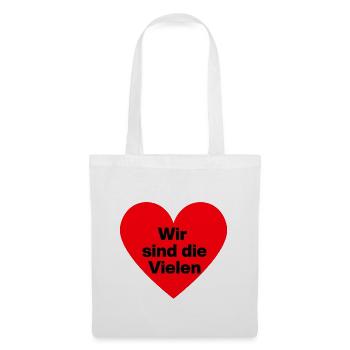 WIR SIND DIE VIELEN, DEMOKRATIE, NIE WIEDER NO AFD - Stoffbeutel - Weiß - Vorne