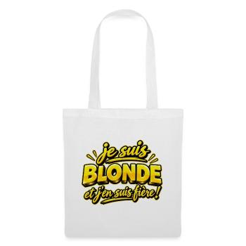 Je suis blonde - Sac en tissu - blanc - Devant