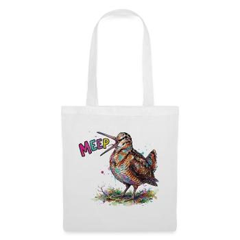 Dessin de bandes dessinées Woodcock Meep Bird Bird coloré - Sac en tissu - blanc - Devant