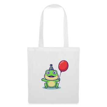 Party Frog with Balloon - Tote Bag - white - Front