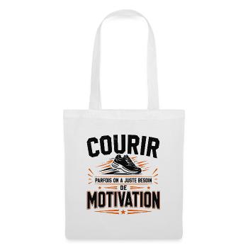 courir T-shirt Courir Besoins De Motivation Runnin - Sac en tissu - blanc - Devant