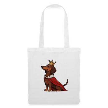 Proud Dachshund with Crown – Royal Dog - Tote Bag - white - Front