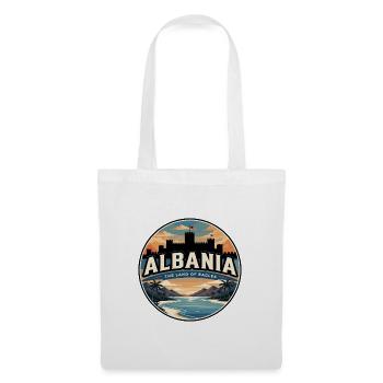 Insigne rétro des îles Ksamil en Albanie - Sac en tissu - blanc - Devant
