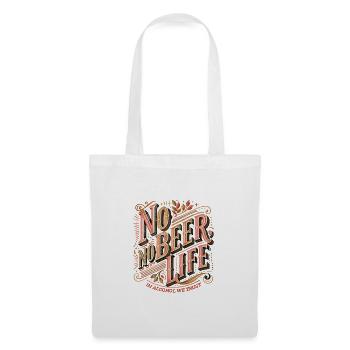 No Beer No Life – Alcool Humour - Sac en tissu - blanc - Devant