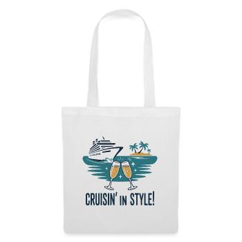Croisin' in Style – Vacances de croisière de luxe - Sac en tissu - blanc - Devant