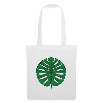 Green Monstera Leaf – Tropical Botanical Look - Tote Bag - white - Front