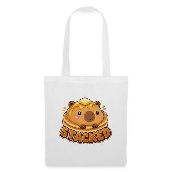 Mignons pancakes empilés de capybara Kawaii - Sac en tissu - blanc - Devant