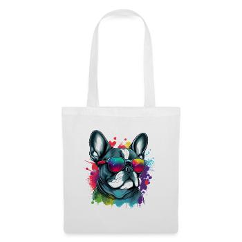 Süßer Frenchie-Hund - Stoffbeutel - Weiß - Vorne
