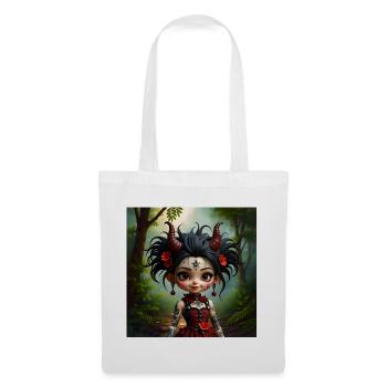 Fille gothique dans la forêt - Sac en tissu - blanc - Devant