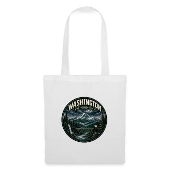 Washington Evergreen State Vintage Eagle Abzeichen - Stoffbeutel - Weiß - Vorne