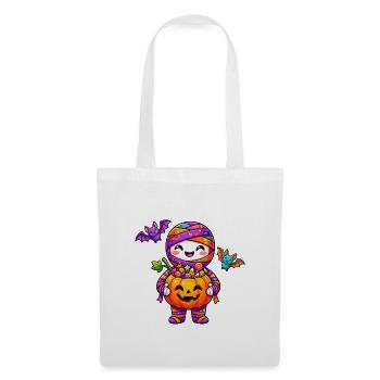 Kawaii Halloween Kürbisfreude - Stoffbeutel - Weiß - Vorne