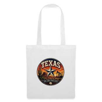 Texas Lone Star State Retro Wüstenölabzeichen - Stoffbeutel - Weiß - Vorne