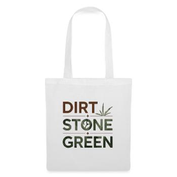 Dirt Stone Green – Landschaftsbau & Gartenbau Desi - Stoffbeutel - Weiß - Vorne