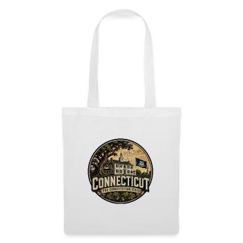 Connecticut Constitution State Retro Oak Abzeichen - Stoffbeutel - Weiß - Vorne