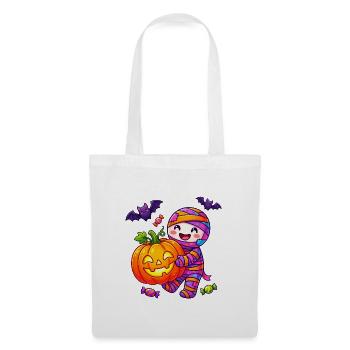 Süße Mama mit Kürbis-Halloween - Stoffbeutel - Weiß - Vorne