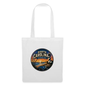 North Carolina Tar Heel State Leuchtturmabzeichen - Stoffbeutel - Weiß - Vorne