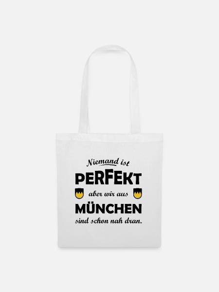 München - Stoffbeutel - Weiß