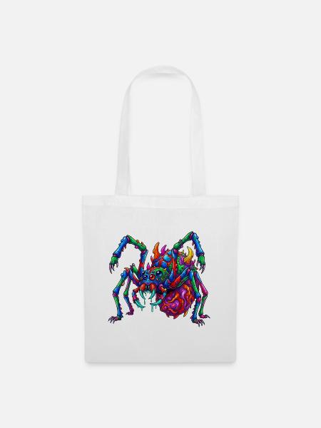 Neon Arachnid Rampage - Stoffbeutel - Weiß