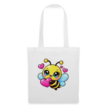 Bienenherz-Zärtlichkeit - Stoffbeutel - Weiß - Vorne