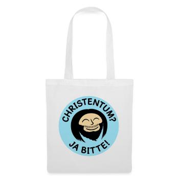 Jesus - Christentum? Ja Bitte! (Farben änderbar) - Stoffbeutel - Weiß - Vorne