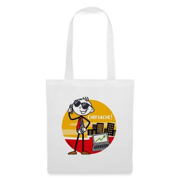 Chefsache - Lustiges Chef & Büro Geschenk. - Stoffbeutel - Weiß - Vorne