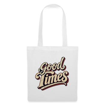 Good Times Retro Script - Stoffbeutel - Weiß - Vorne
