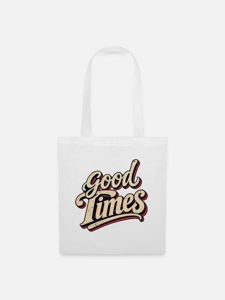 Good Times Retro Script - Stoffbeutel - Weiß