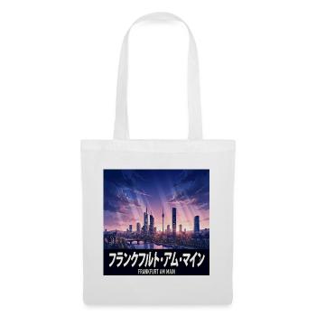 Frankfurt Anime Skyline Poster - Stoffbeutel - Weiß - Vorne