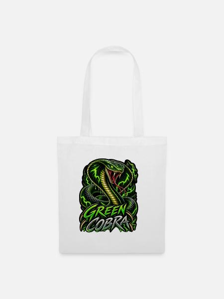 Green Cobra – Neon Kobra - Stoffbeutel - Weiß