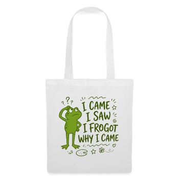 Frosch - I came I saw I frogot why I came - Stoffbeutel - Weiß - Vorne