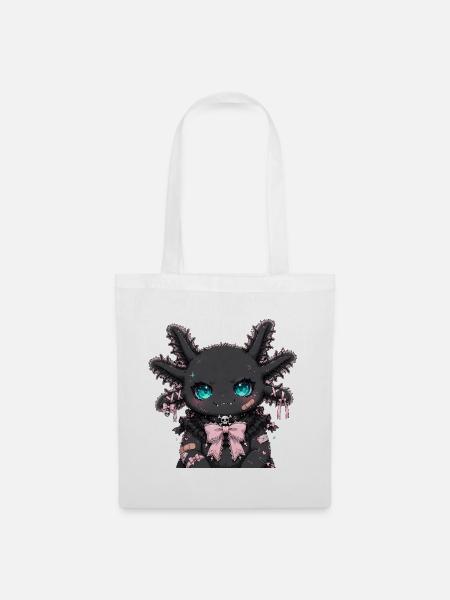 Stitchling Midnight Axolotl - Stoffbeutel - Weiß