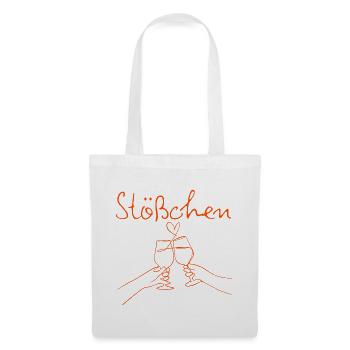 STÖßCHEN, PARTY, GESELLIGKEIT, DAYDRINKING 🥂🥂🥂 - Stoffbeutel - Weiß - Vorne