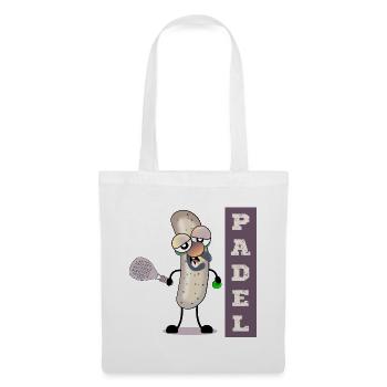 Padel Tennis Weißwurst - Stoffbeutel - Weiß - Vorne