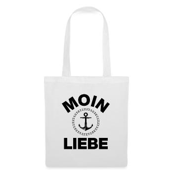 MOIN LIEBE, NORDDEUTSCHLAND, FÜR KÜSTENLIEBHABER - Stoffbeutel - Weiß - Vorne