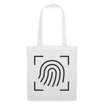 Fingerabdruckscan-Linien-Symbol - Stoffbeutel - Weiß - Vorne