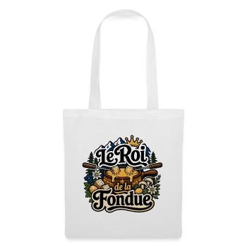 Der König von Fondue - Stoffbeutel - Weiß - Vorne