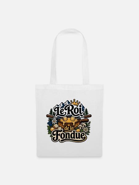 Der König von Fondue - Stoffbeutel - Weiß
