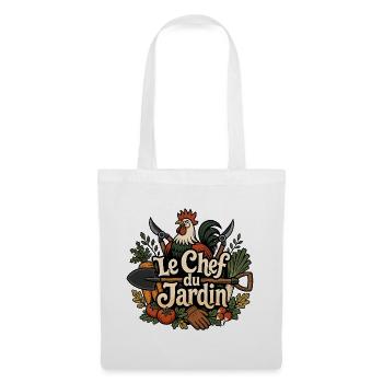 Der Koch des Gartens – Gärtner-Humorgeschenk - Stoffbeutel - Weiß - Vorne