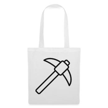 Spitzhacke-Linien-Symbol - Stoffbeutel - Weiß - Vorne