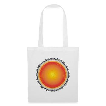  „Solar Flare“ – Abstraktes Retro-Sonne Grunge - Stoffbeutel - Weiß - Vorne