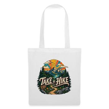 Vintage Take a Hike Mountain Adventure T-Shirt-Kunst - Stoffbeutel - Weiß - Vorne