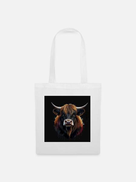 Highland Cattle - Stoffbeutel - Weiß